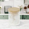 Unique Bargains with Bamboo Lid Decorative Jars Wood Color Clear 1 Pcs - 2 of 4