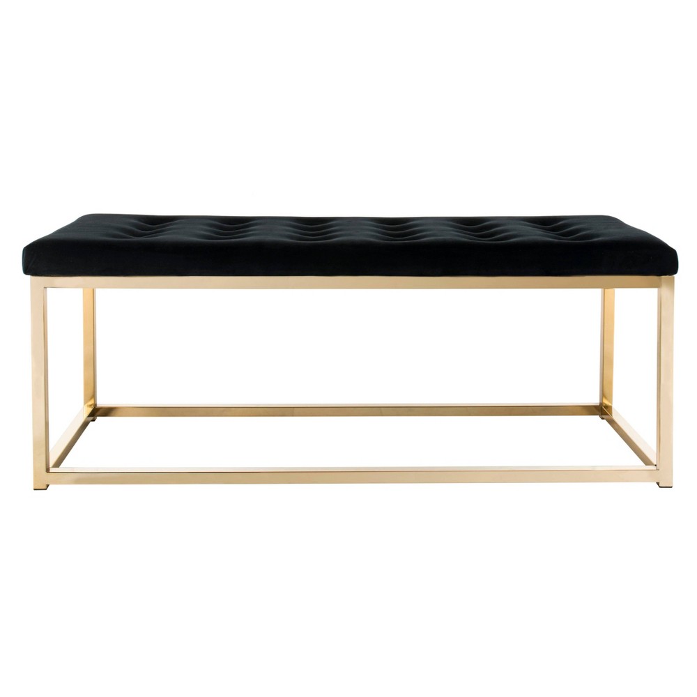 Reynolds Bench Black Brass Safavieh For Sale