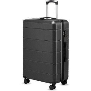 28-Inch Large Checked Hardside Luggage, Spinner Wheels, Durable Lightweight Suitcase with Handle & Trolley - 1 of 4