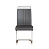 Sapphtopaz Modern Dining Chairs Set PU leather Upholstered High Back Chairs with C-Shaped Metal Legs Kitchen Chairs for Living Room - 4 of 4
