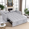 Racxily Modern 2-Seater Sofa, 54" Pull-Out Sleeper Sofa Bed for Living Room, Light Grey - 4 of 4