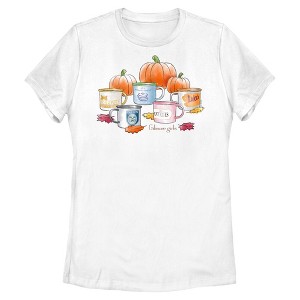 Womens Gilmore Girls Stars Hollow Watercolor Mugs T Shirt - 1 of 4
