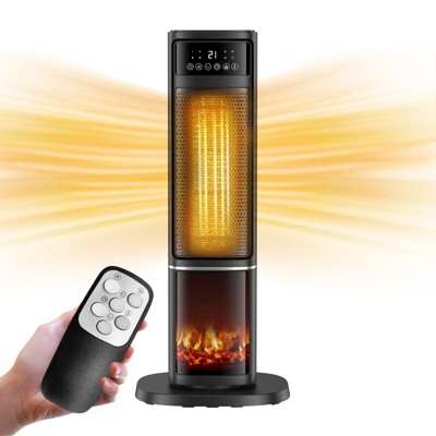 SKONYON 24" Space Heater Portable Electric Heater for Bedroom Office and Indoor Use, Black