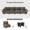 Captiva Designs 157.5-Inch Cloud Comfy Modular 4PC Sectional Sofa, Deep Seat Living Room Couch, Corduroy & Chenille Fabric - 2 of 4