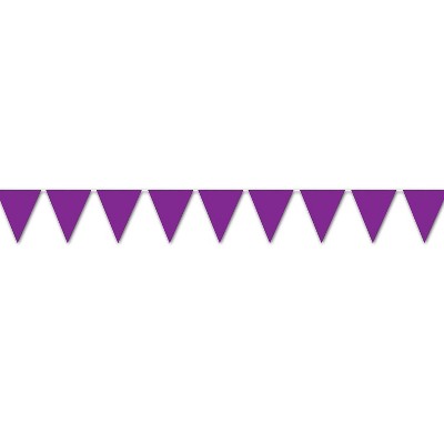 Beistle 10" x 12' Indoor/Outdoor Graduation Pennant Banner Purple 4/Pack 50708-PL