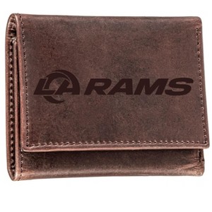 Evergreen NFL Los Angeles Rams Brown Leather Trifold Wallet Officially Licensed with Gift Box - 1 of 1