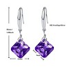 Paaaawaters 925 Sterling Silver Square Shape Cubic Zirconia Dangle Earring for Women - 4 of 4