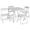 Folding Card Table and Chair Set of 5, Upholstered Foldable Table and Chair Set, Portable Children's Activity Table and Chairs Set - 2 of 4