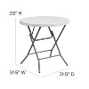 Emma and Oliver 2.63-Foot Round Granite White Plastic Folding Table - Event Table - 4 of 4