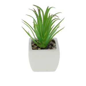 Unique Bargains Artificial Plants Ceramic Pot Plastic 2.01"x2.01"x2.95" 1 Pc - 1 of 4