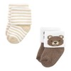 Hudson Baby Infant Boy Cotton Rich Newborn and Terry Socks, Woodland - 4 of 4
