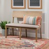  Jordan Solid Wood Upholstered Dining Bench - Linon - image 2 of 4