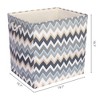Unique Bargains Wave Print Fabric Collapsible Storage Organizer Storage Basket Bin 1 Pc - 4 of 4