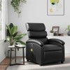 vidaXL Massage Recliner Chair, Adjustable Backrest/Footrest - Black - 2 of 4