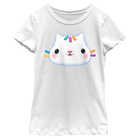 Boy's Gabby's Dollhouse Cakey Paws Big Face T-shirt - White - X Large :  Target
