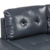 NicBex Modular 95" L Shape Sectional Sofa Leather Sleeper Couch Set with 2 Ottomans for Living Room, Blue - 4 of 4