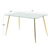 NicBex Dining Table Contemporary Rectangle Tempered Glass Dining Table with Metal Legs for Dining Room - 3 of 4