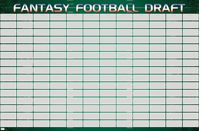 Printable 12 Team Fantasy Football Draft Board - FREE