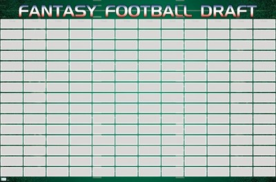 Printable 10 Team Fantasy Football Draft Board - FREE