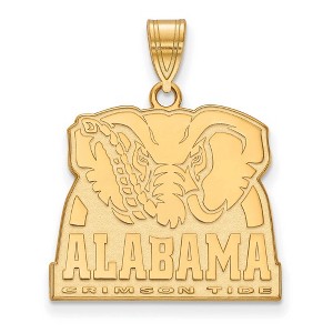 Black Bow Jewelry 10k Yellow Gold Alabama Crimson Tide NCAA Large Pendant - 1 of 3