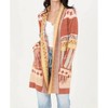 Women's Cozy Aztec Cardigan Sweater - ANGIE - 4 of 4