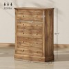 Aghana Digitals 31" Farmhouse 5-Drawer Chest, Brown Wood Top Dresser for Bedroom/Living Room with - 2 of 4