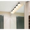 Vaughn 5-Light Bath Vanity Light - Matte Black & Opal Glass, Dimmable, 40.75" Wide - 4 of 4