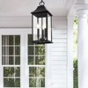 Elegant Lighting Shepard 8 x 20.5 inch Outdoor Pendant in Black - 2 of 4