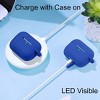 BONGEEK AirPods Pro Case Cover,Soft Silicone Protective Cases Cover Skin for Apple AirPod Pro 2 Charging Case Keychain Front LED Visible,Glaze Blue - 4 of 4