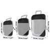 Unique Bargains Luggage Organizer Travel Bags for Travel Black 1 Set - 3 of 4
