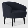 WestinTrends Alexandria 29" Wide Mid Century Modern Faux Shearling Barrel Accent Arm Chair - 4 of 4
