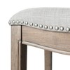Maven Lane Adrien Backless Saddle Counter Stool with Fabric Upholstery 26" - 4 of 4