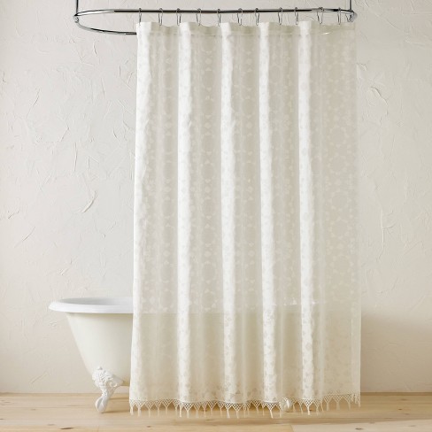 Quick-Dry Tassel Bath Collection Set - Towels, Shower Curtain, Bath Mat