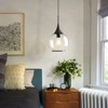 KAISITE 1 - Light Black Single Pendant Light With Globe Clear Glass - 3 of 4