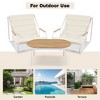 Outdoor Chaise Lounge Chairs Set of 3, Patio Chaise Lounge Chair with Acacia Side Table, Pool Lounge Chairs for Lawn, Deck, Beach, Beige+Black - 3 of 4