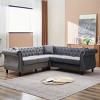 167"Oversized Corner Sofa,L Shape Sofa Set,English Roll Arm Sofa,Upholstered5 Seater Sofas With Cushions,Chesterfield Sofa Set-Cuddlewood - 2 of 4