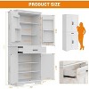 72Inch Tall Pantry Cabinet, Farmhouse Kitchen Storage Cabinet with Drawer, 4 Adjustable Shelves, 6 Door Shelves, Kitchen Pantry Cabinet - 2 of 4