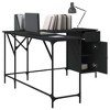 vidaXL Desk Black 55.5 in.x55.5 in.x29.5 in. Engineered Wood - 3 of 4