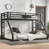 Bellemave Metal Twin XL over Queen Bunk Bed for Adults & Teens, Heavy Duty Noise-Free Bunk Bed, Dual Ladders, No Box Spring, Black - 3 of 4