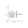 Black Bow Jewelry 14k White Gold Toronto Maple Leafs NHL Stud Earrings - 2 of 3