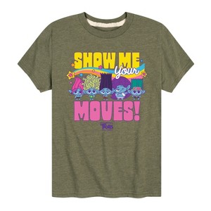 Boys' - Trolls - Show Me Your Moves Branch and Brothers Short Sleeve Graphic T-Shirt - 1 of 4