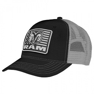Adult Dodge Ram Patriotic Logo Patch Adjustable Trucker Hat - 1 of 3