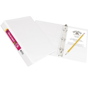 Avery Mini Durable View Binder, 1" Round Rings, 175-Sheet Capacity, 5-1/2" x 8-1/2", DuraHinge, White (17116) - 1 of 4