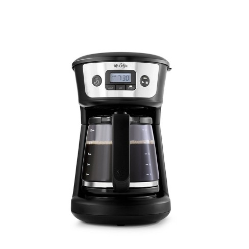5 Cup Coffee Maker with Reusable Filter, Black and Stainless Steel