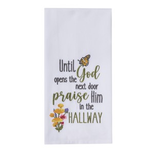 Split P Praise Him Butterfly Decorative Dishtowel Set of 2 - 1 of 4