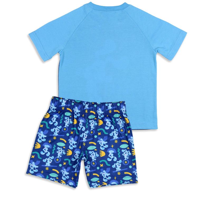 Nickelodeon Toddler Boy's Blue's Clues Smile Blue Sleep Pajama Set Short Blue, 2 of 5