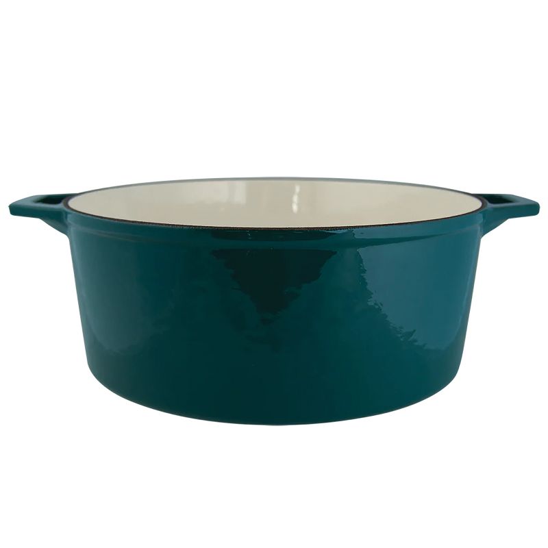Taste of Home® 7-Qt. Enameled Cast Iron Dutch Oven with Grill Lid, Sea Green, 4 of 11