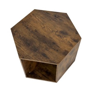 NicBex 15.7" Hexagonal Stackable Coffee Table Wood with Open Storage Multifunctional for Living Room, Bedroom, Office - 1 of 4