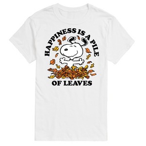 Men's - Peanuts - Happiness Is A Pile Of Leaves Short Sleeve Graphic T-Shirt - 1 of 4