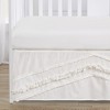 Sweet Jojo Designs Boy or Girl Gender Neutral Unisex Baby Crib Bed Skirt Bohemian Fringe Off White - 3 of 3